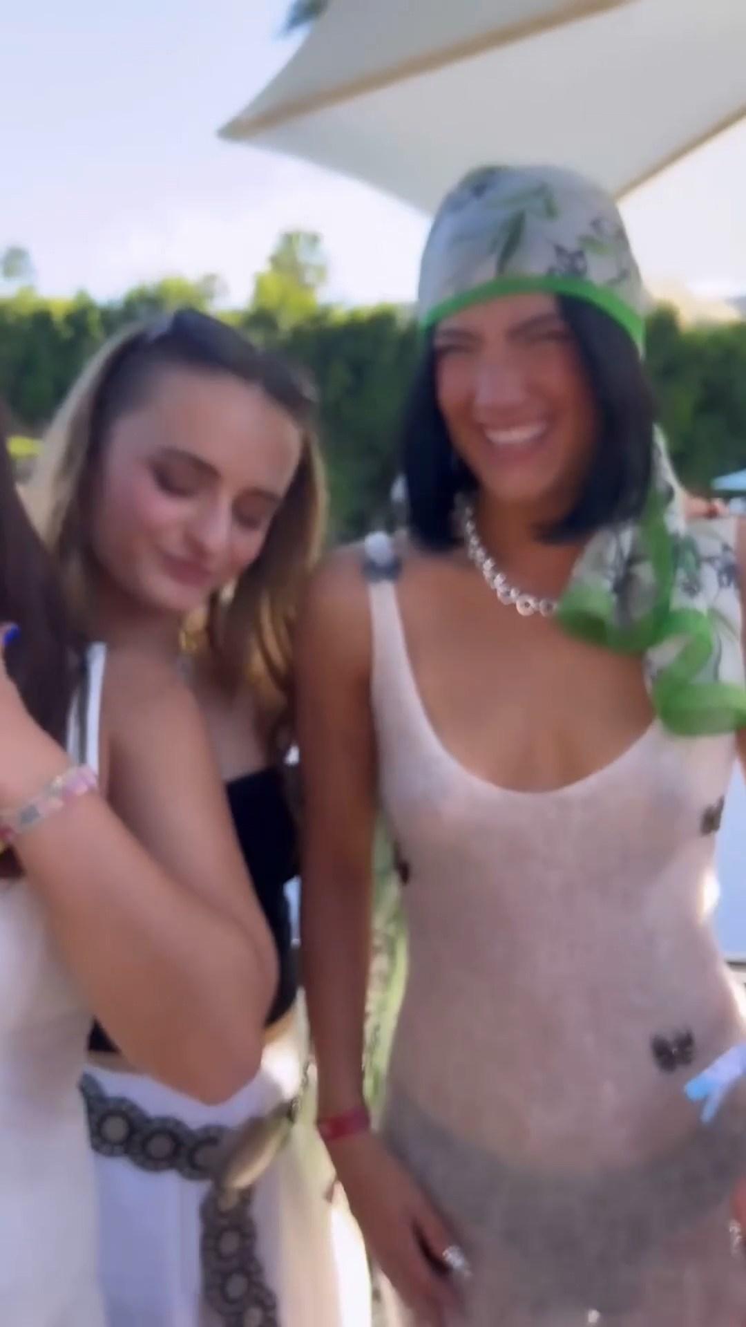 Charli D’Amelio Tits Nipple Pokies See Though Coachella Video