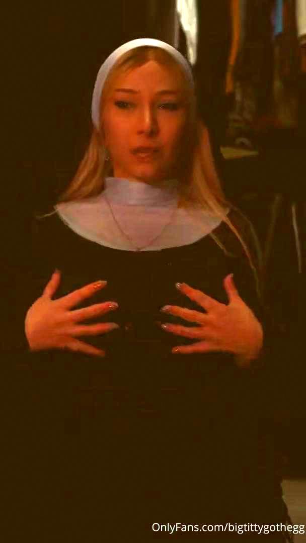 BigTittyGothEgg Nun Roleplay Sucking You OnlyFans Video