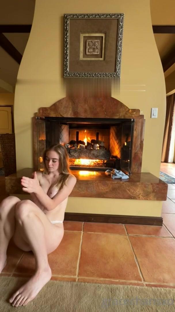 Grace Charis Fireplace Striptease OnlyFans Video Leaked