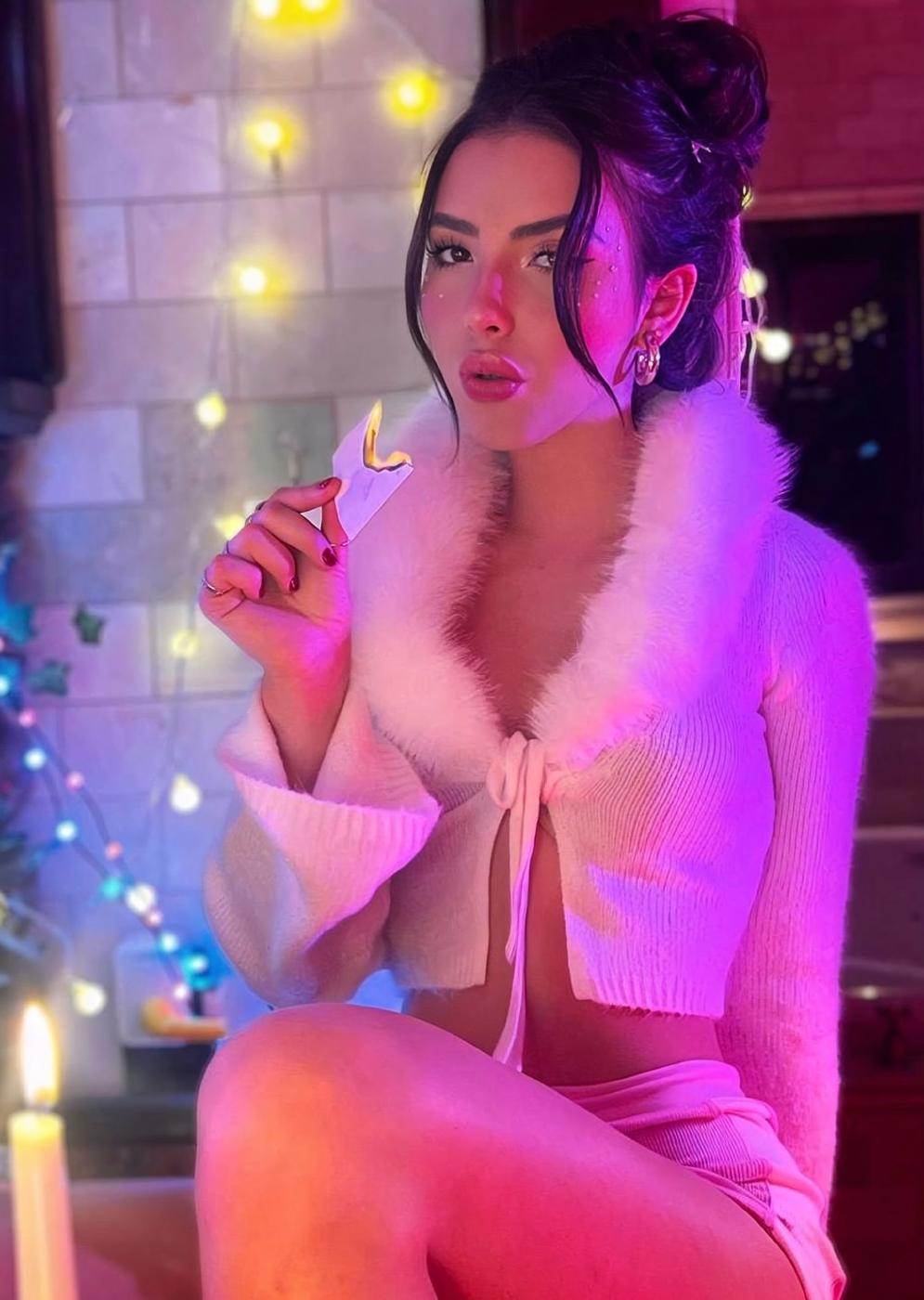 Andrea Botez Sexy White Outfit Set Leaked