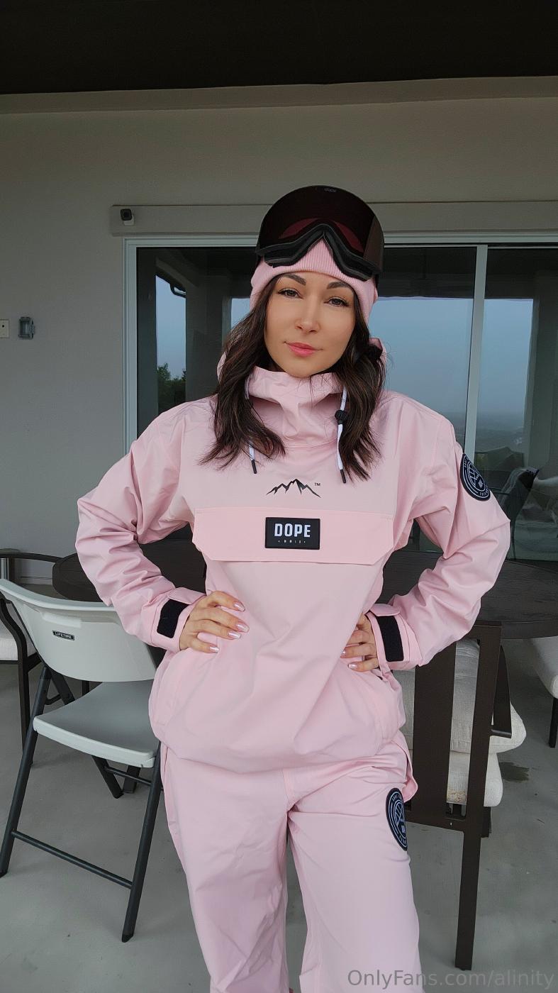 Alinity Snowboard Outfit Stripping Naked Onlyfans Set Leaked