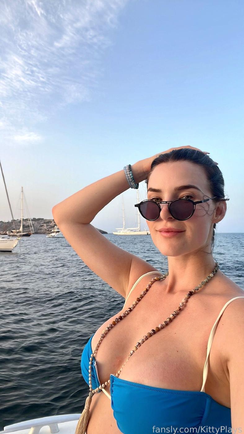 KittyPlays Blue Bikini On The Yacht Fansly Set Leaked