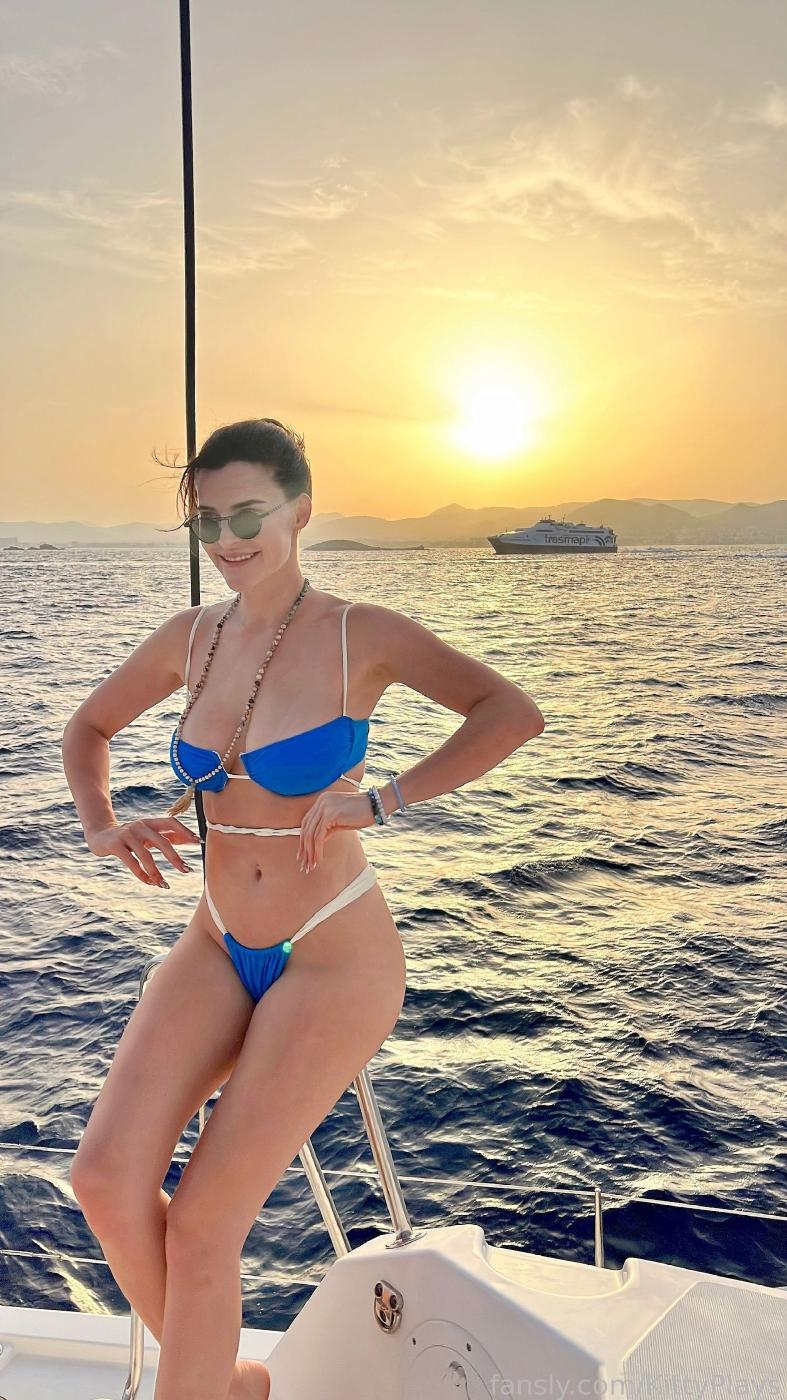 KittyPlays Blue Bikini On The Yacht Fansly Set Leaked