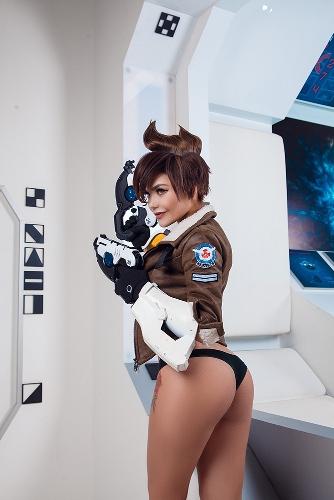 Kalinka Fox Overwatch Tracer Cosplay OnlyFans Set Leaked