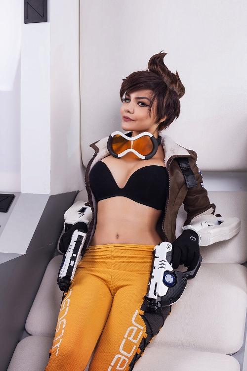 Kalinka Fox Overwatch Tracer Cosplay OnlyFans Set Leaked