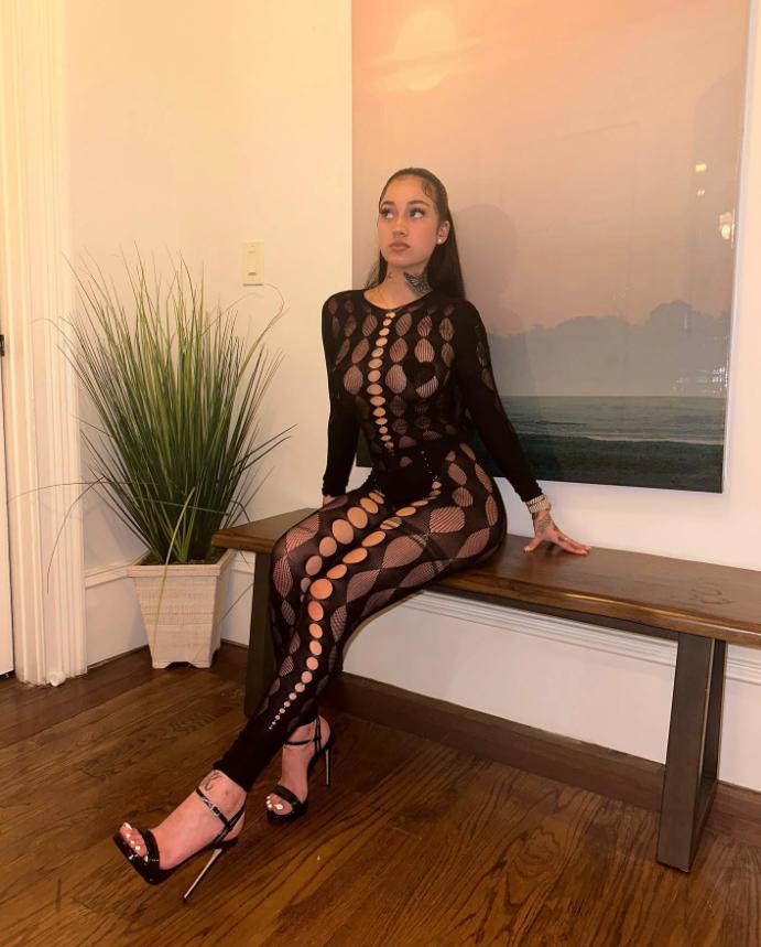 Bhad Bhabie Mesh Bodysuit See-Through Onlyfans Set Leaked