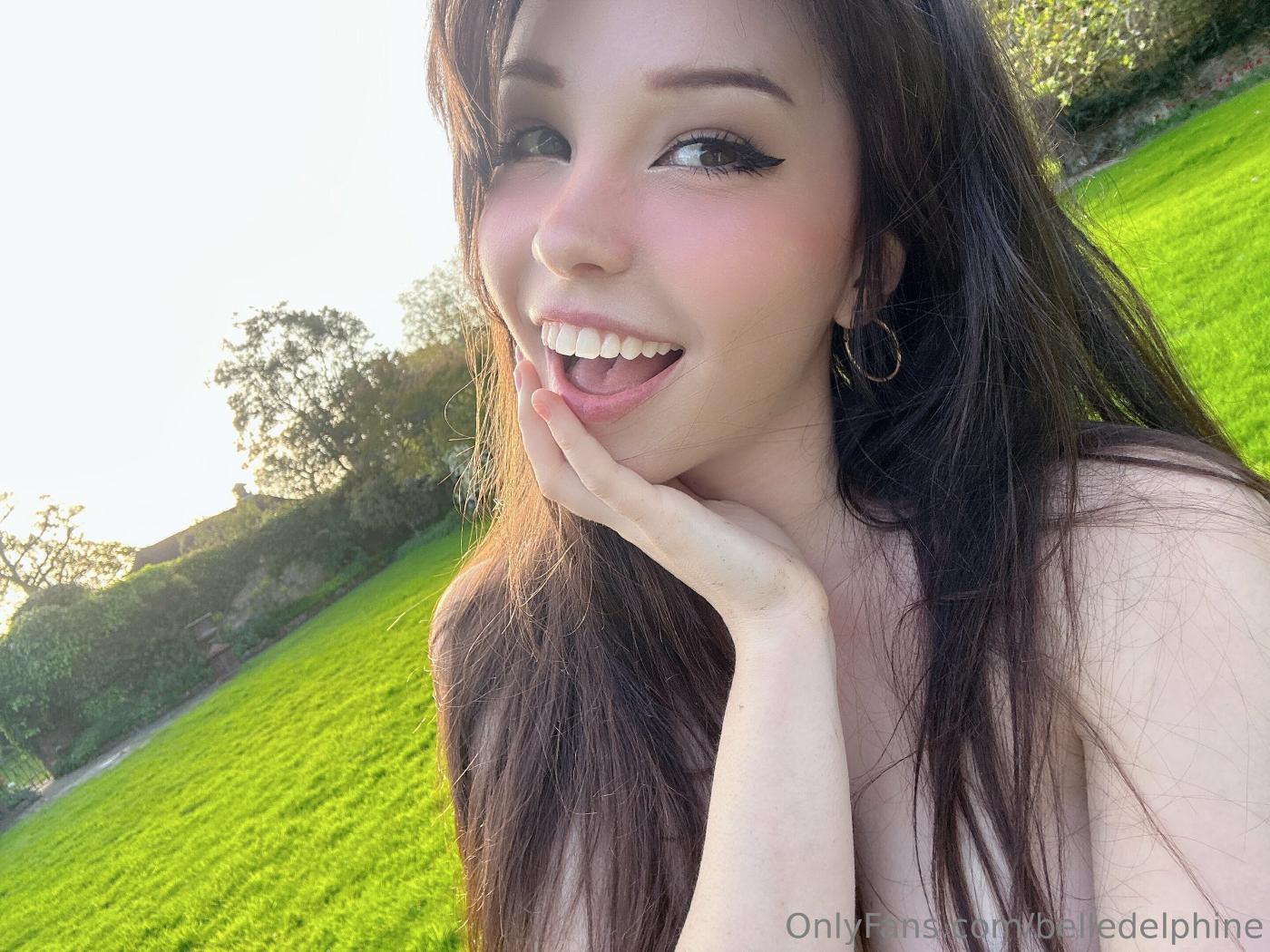 Belle Delphine Naked In The Garden Onlyfans Photos