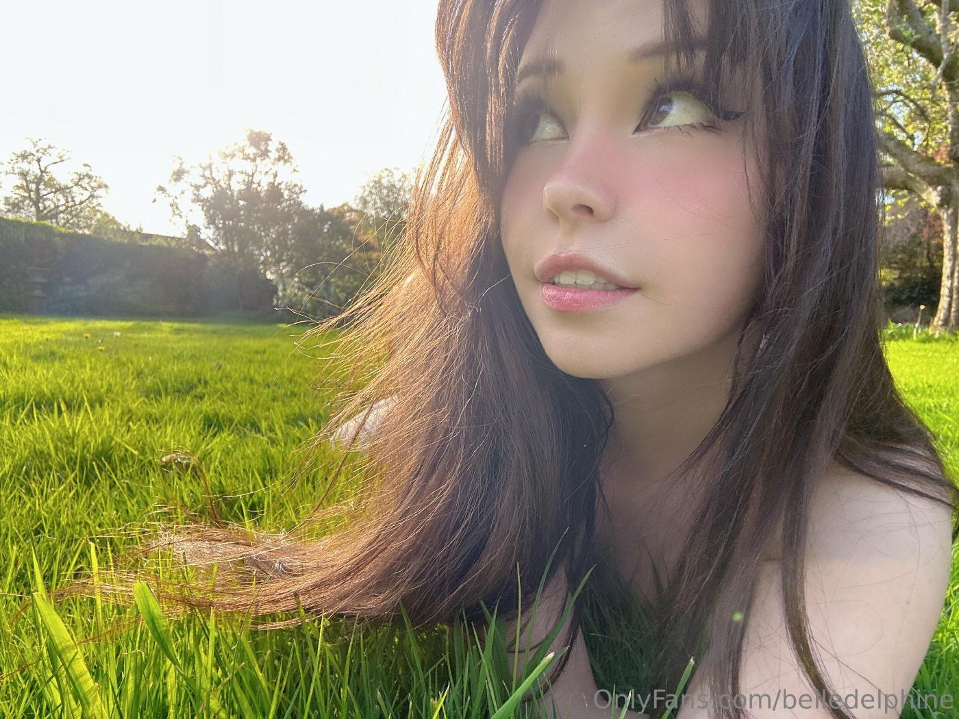 Belle Delphine Naked In The Garden Onlyfans Photos