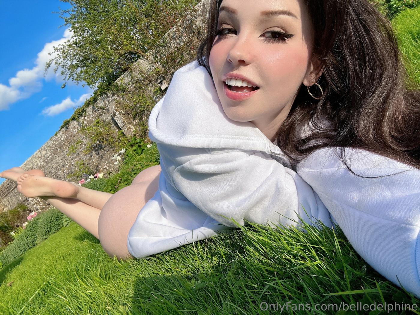 Belle Delphine Naked In The Garden Onlyfans Photos