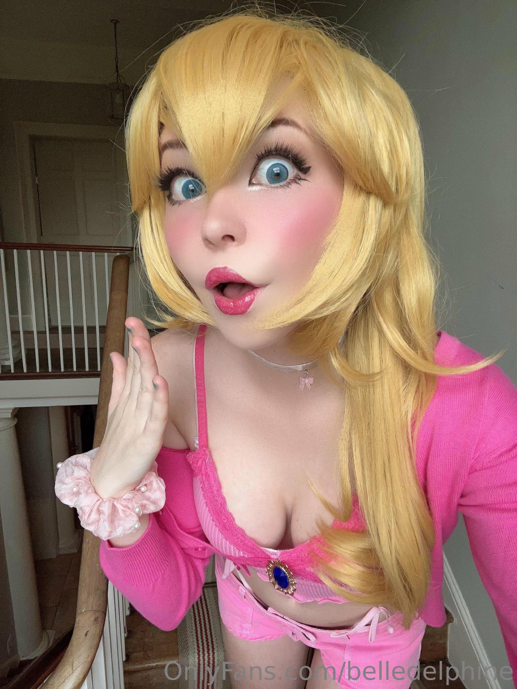 Belle Delphine Princess Peach Cosplay Onlyfans Set Leaked