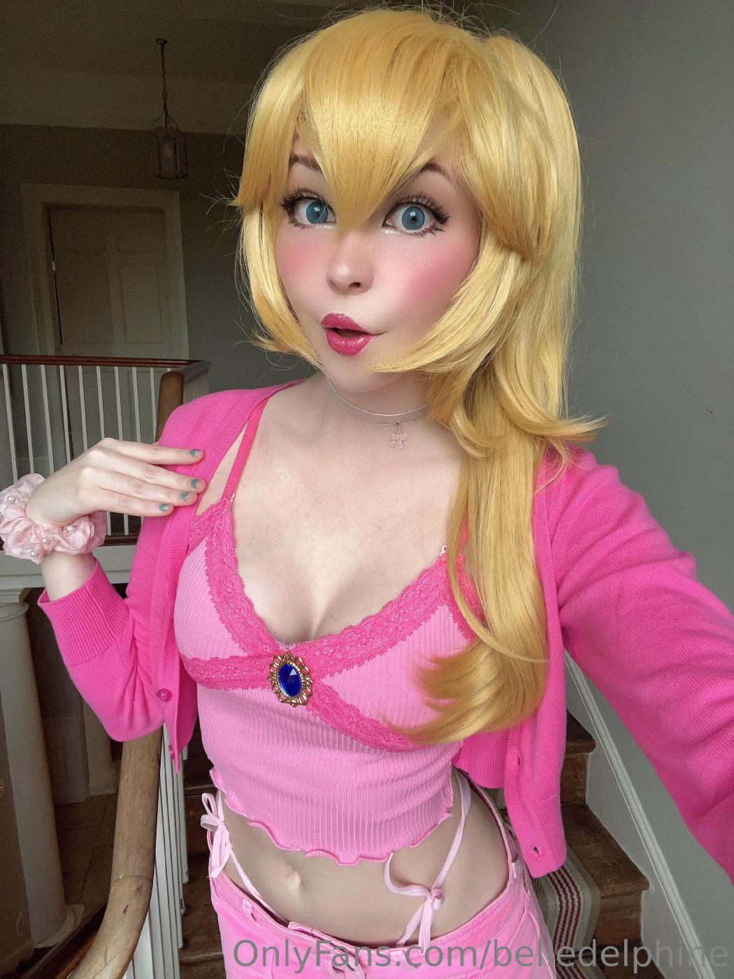 Belle Delphine Princess Peach Cosplay Onlyfans Set Leaked