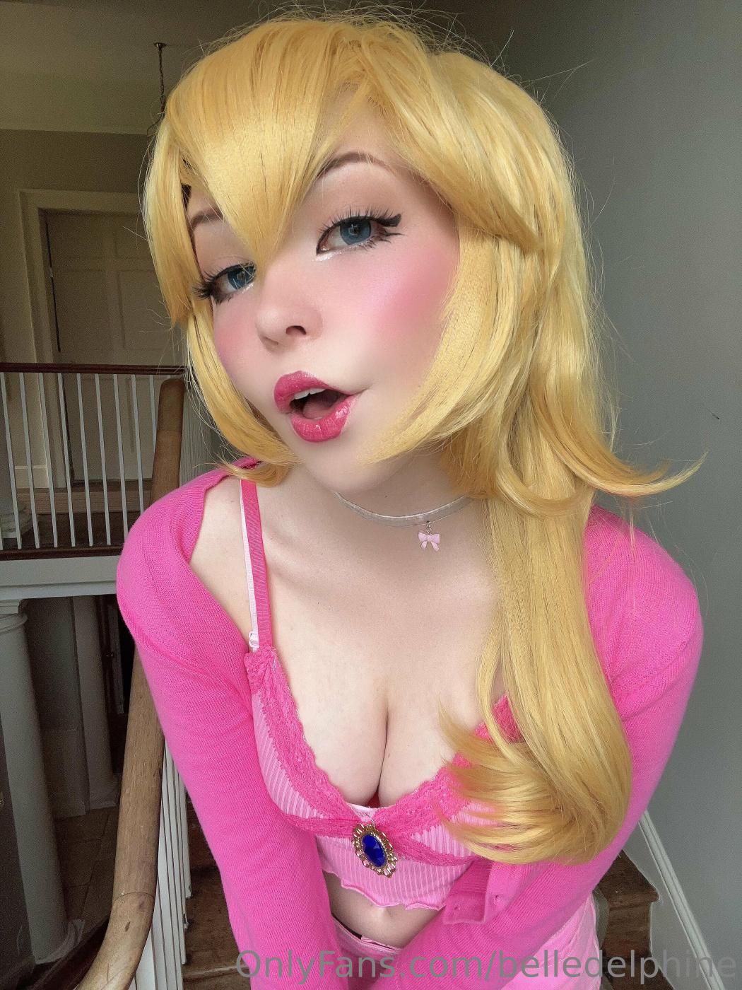 Belle Delphine Princess Peach Cosplay Onlyfans Set Leaked