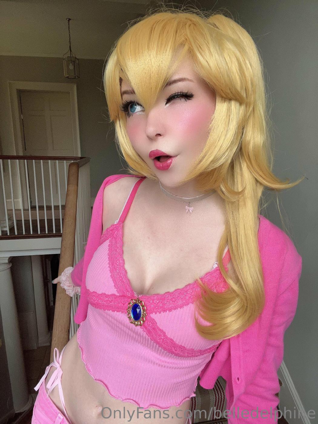 Belle Delphine Princess Peach Cosplay Onlyfans Set Leaked