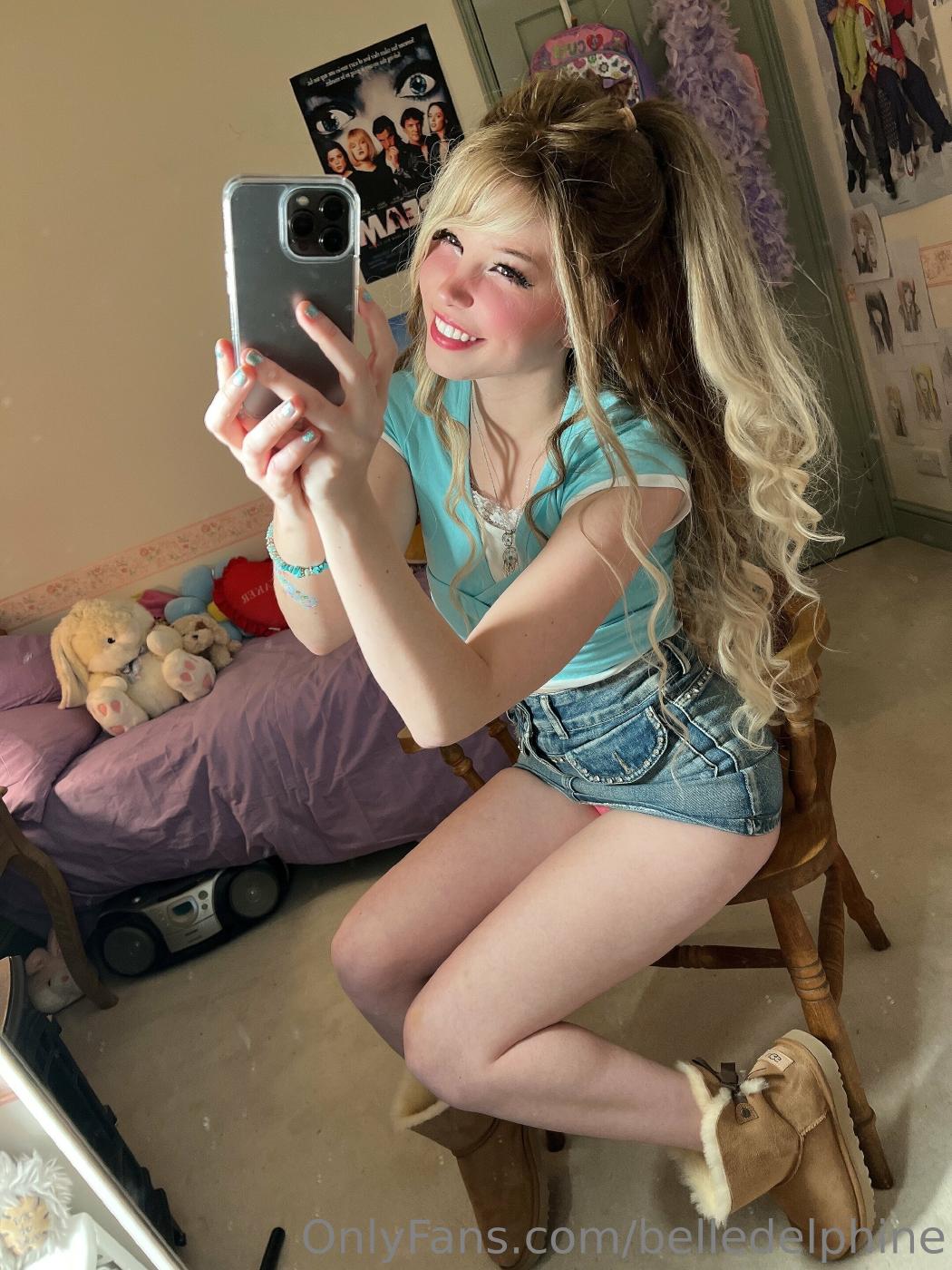 Belle Delphine Short Skirt Strip Pussy Tease Onlyfans Video