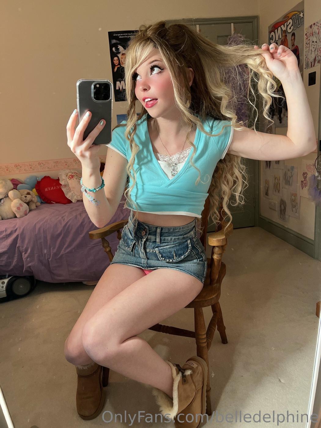 Belle Delphine Short Skirt Strip Pussy Tease Onlyfans Video