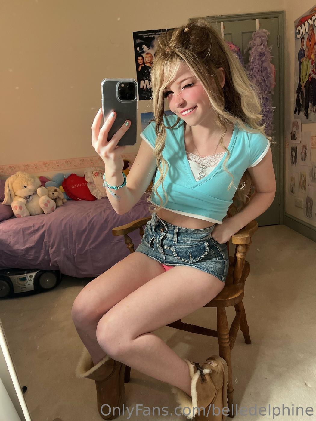 Belle Delphine Short Skirt Strip Pussy Tease Onlyfans Video