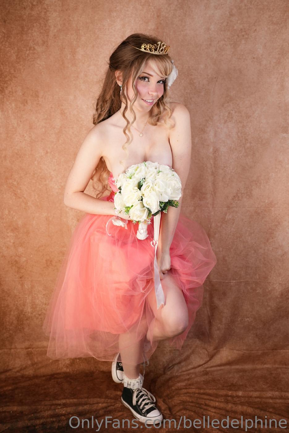 Belle Delphine Nude Pink Prom Dress Onlyfans Set Leaked