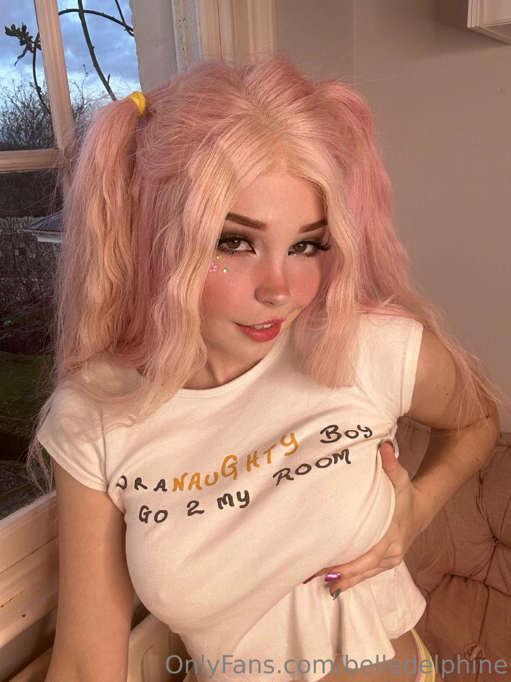 Belle Delphine Naughty Wet T-Shirt Onlyfans Video Leaked