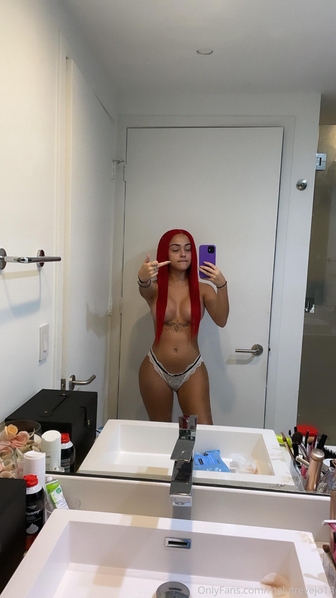 Malu Trevejo Topless Redhead Selfies Onlyfans Set Leaked