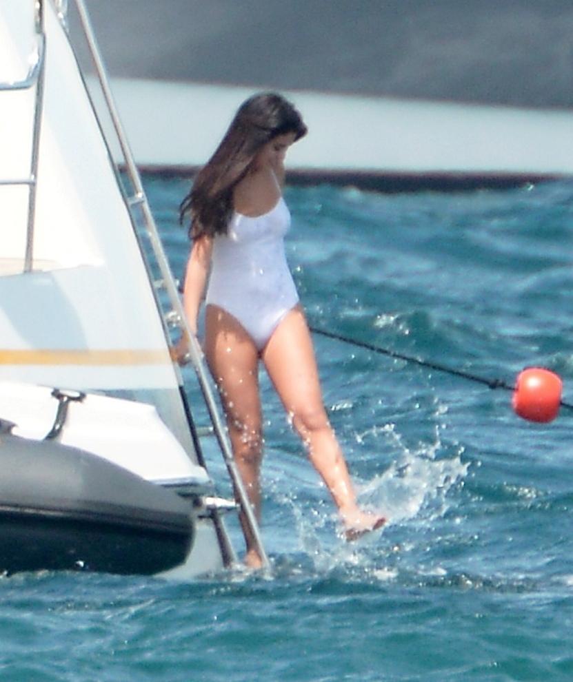 Selena Gomez See Through One Piece Lingerie Beach Set Leaked