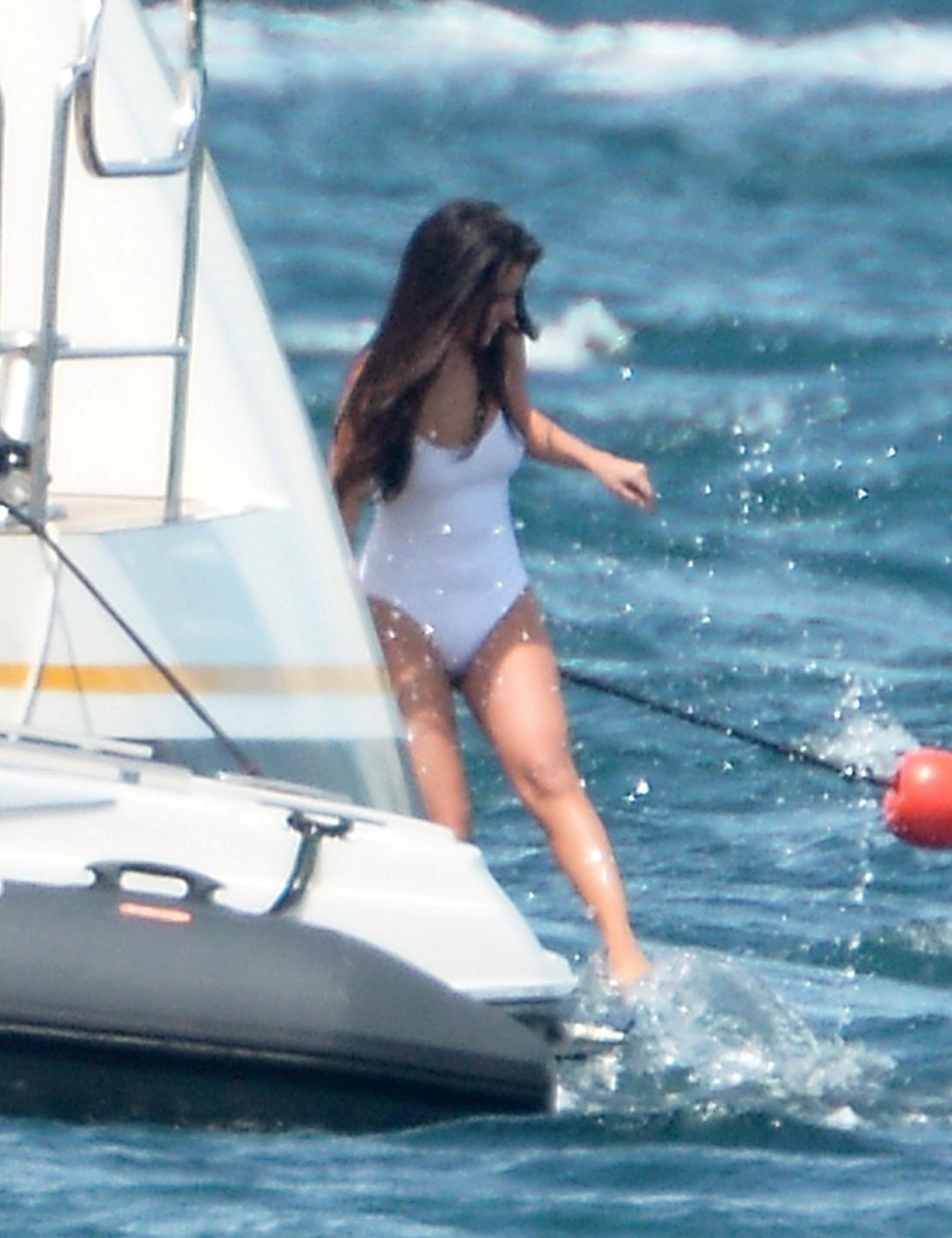 Selena Gomez See Through One Piece Lingerie Beach Set Leaked