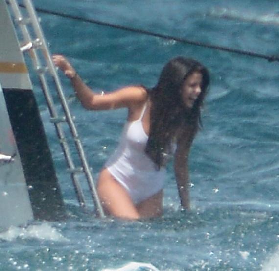 Selena Gomez See Through One Piece Lingerie Beach Set Leaked