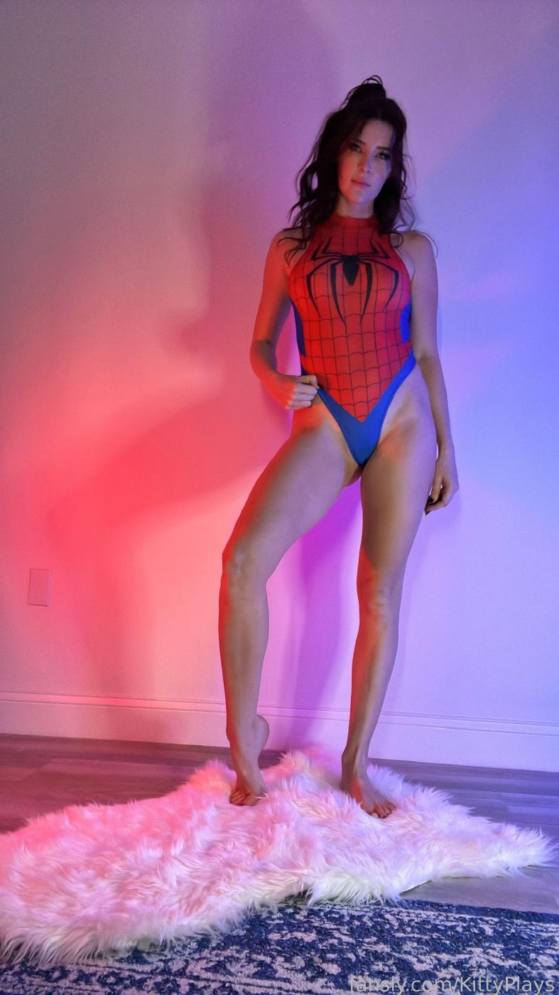 Kittyplays Sexy Spiderman Costume Fansly Set Leaked