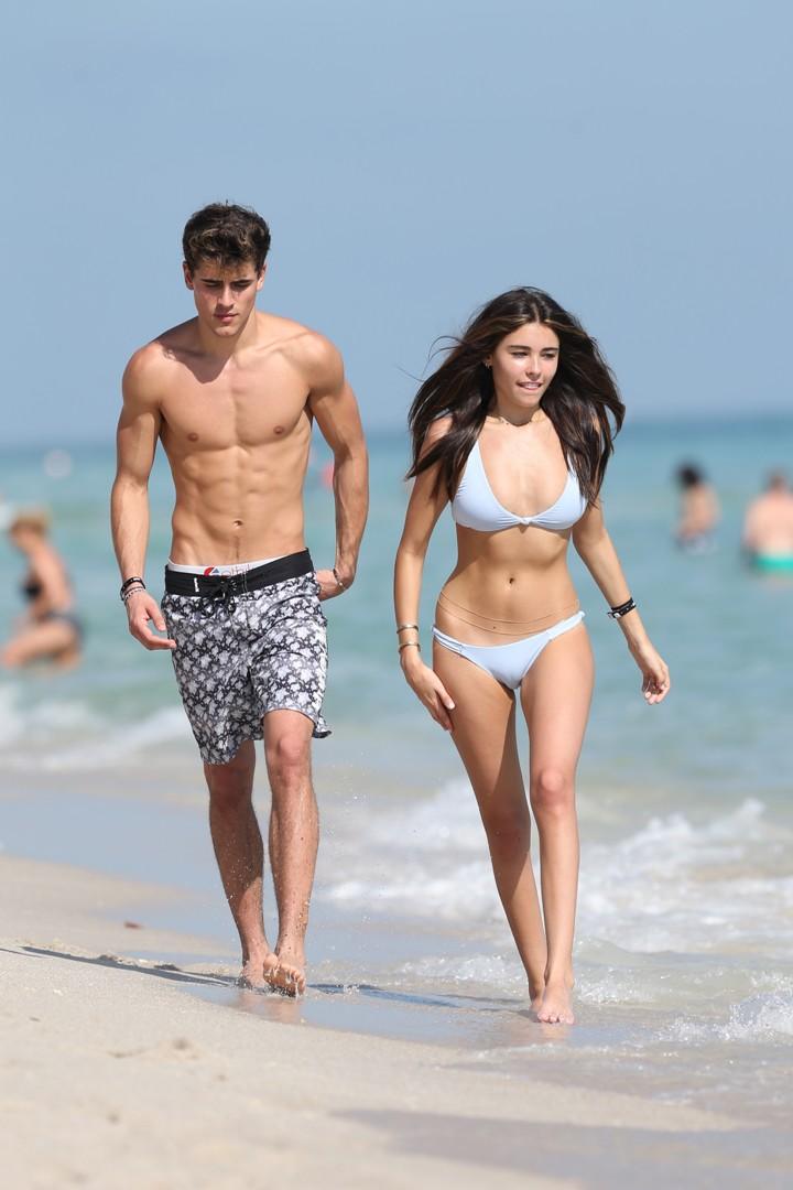 Madison Beer Public Beach Bikini Camel Toe Set Leaked