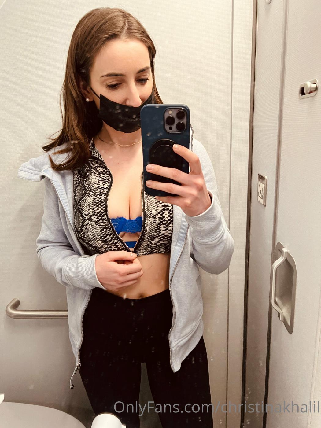 Christina Khalil Airplane Bathroom Selfies Set Leaked