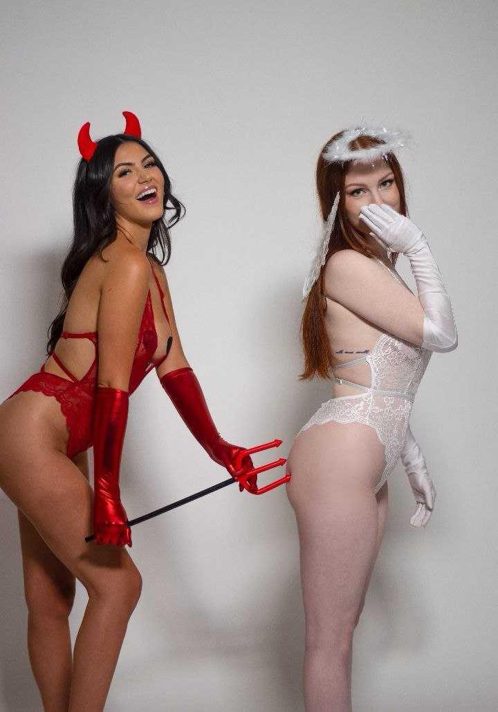 Mikaela Pascal Sexy Red Devil Onlyfans Set Leaked