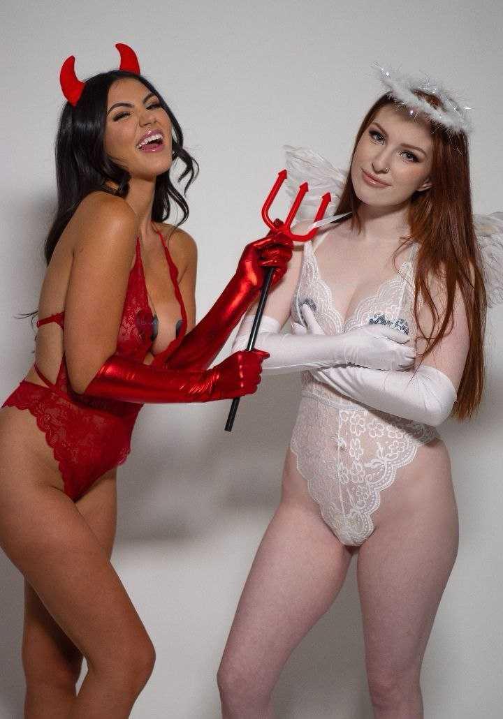 Mikaela Pascal Sexy Red Devil Onlyfans Set Leaked