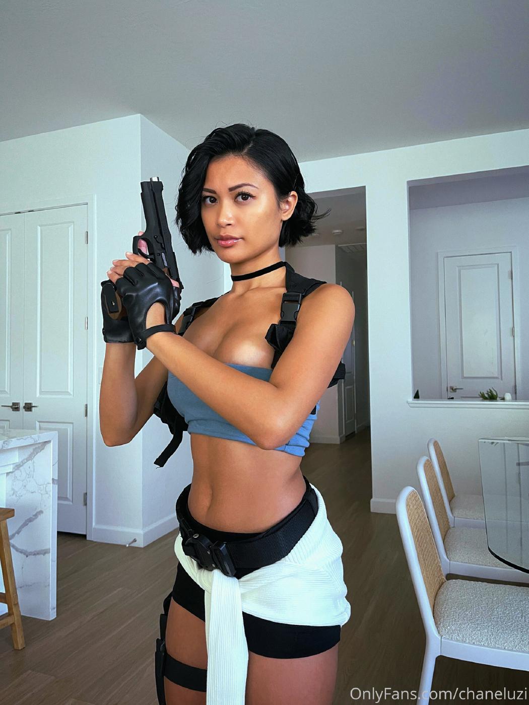 Chanel Uzi Lara Croft Nude Cosplay Onlyfans Set Leaked