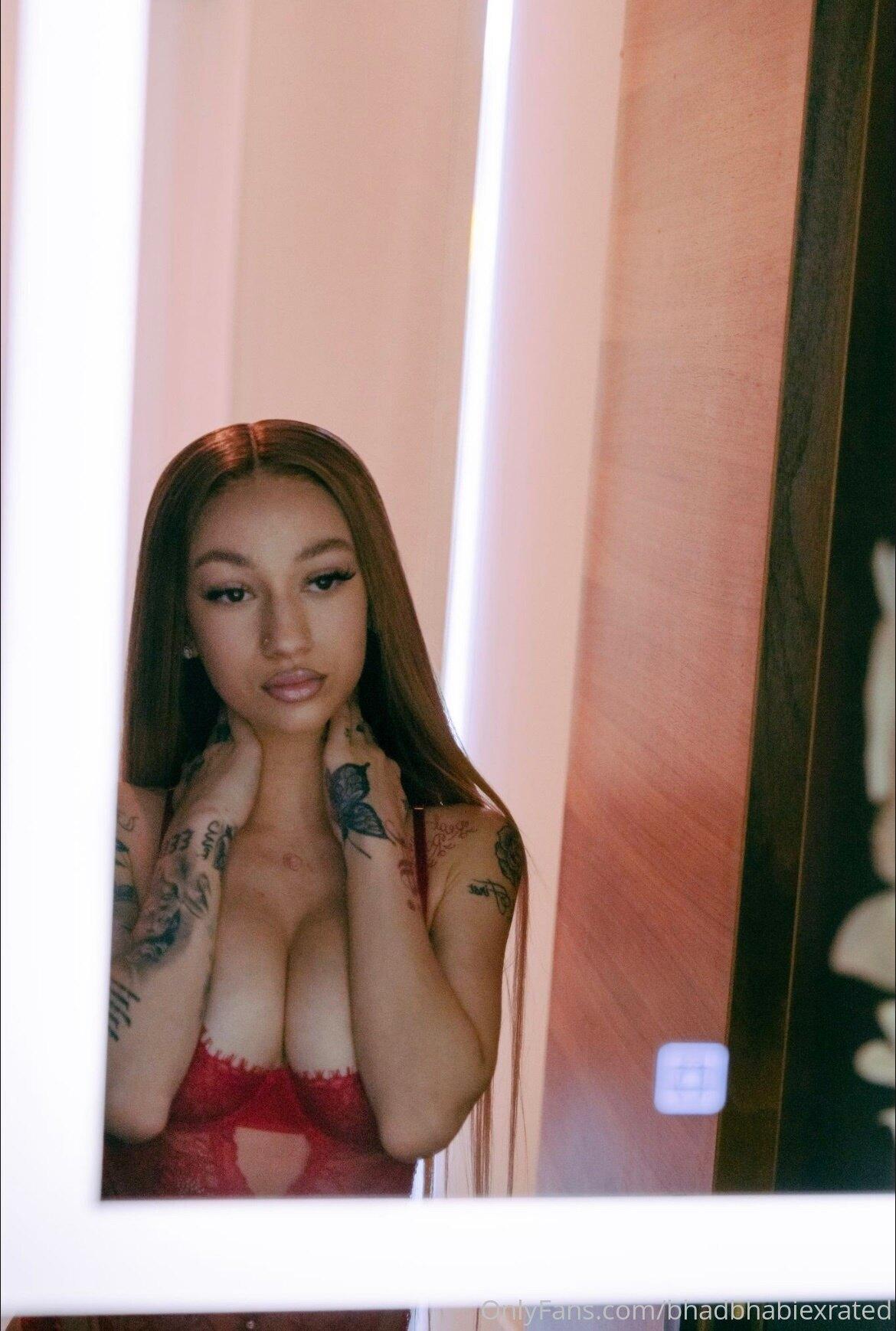 Bhad Bhabie X Rated Nude Red Lingerie Set Leaked