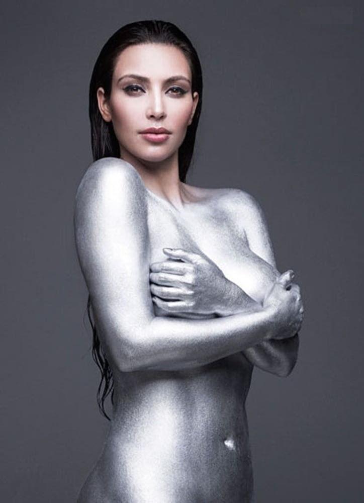 Kim Kardashian Naked Body Painting Outtakes Set Leaked