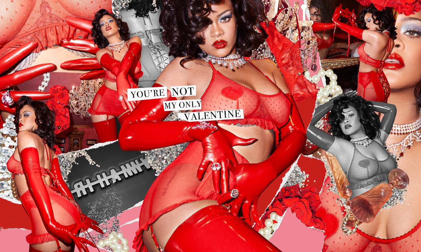 Rihanna See Through Red Lingerie Photoshoot Set Leaked