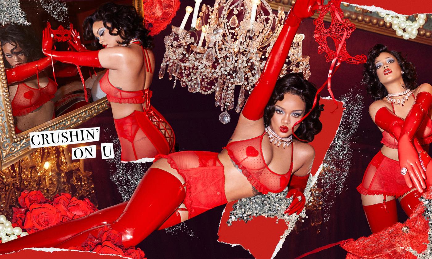 Rihanna See Through Red Lingerie Photoshoot Set Leaked