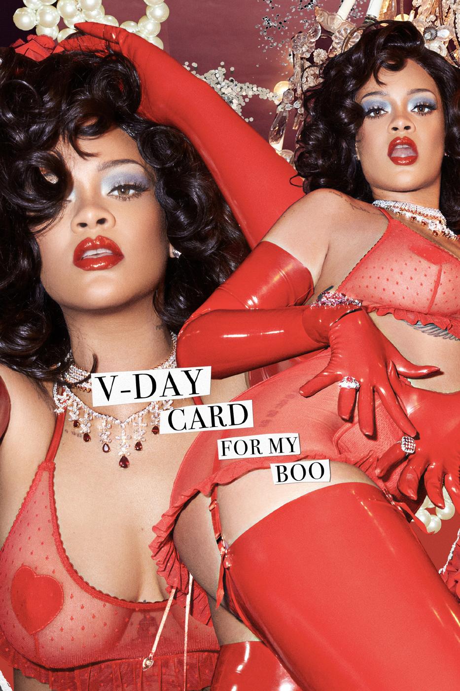 Rihanna See Through Red Lingerie Photoshoot Set Leaked