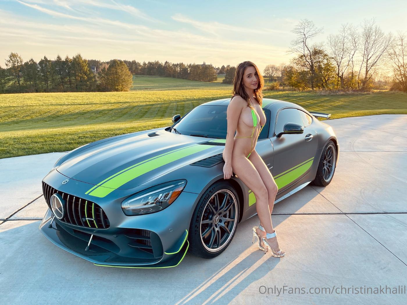 Christina Khalil Poses Next To A Sports Car In Tiny Bikini Set Leaked