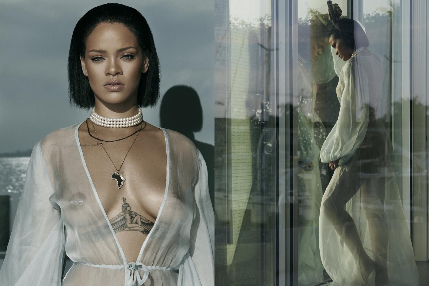 Rihanna Sexy Bikini Robe Nipple Slip Photos Leaked