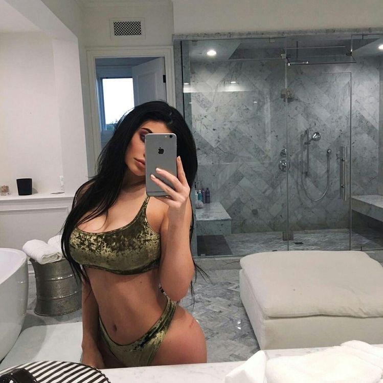 Kylie Jenner Nip Slip See Through Sheer Lingerie Set Leaked