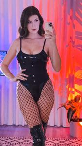 KittyPlays Latex Thong Bodysuit Set PPV Fansly Video Leaked